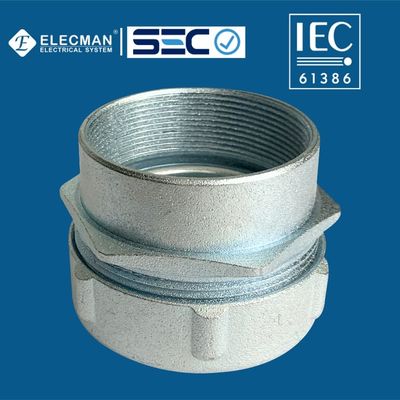 IEC 61386 Zinc Rigid Conduit Liquid Tight Connector 1 Inch Threaded Type